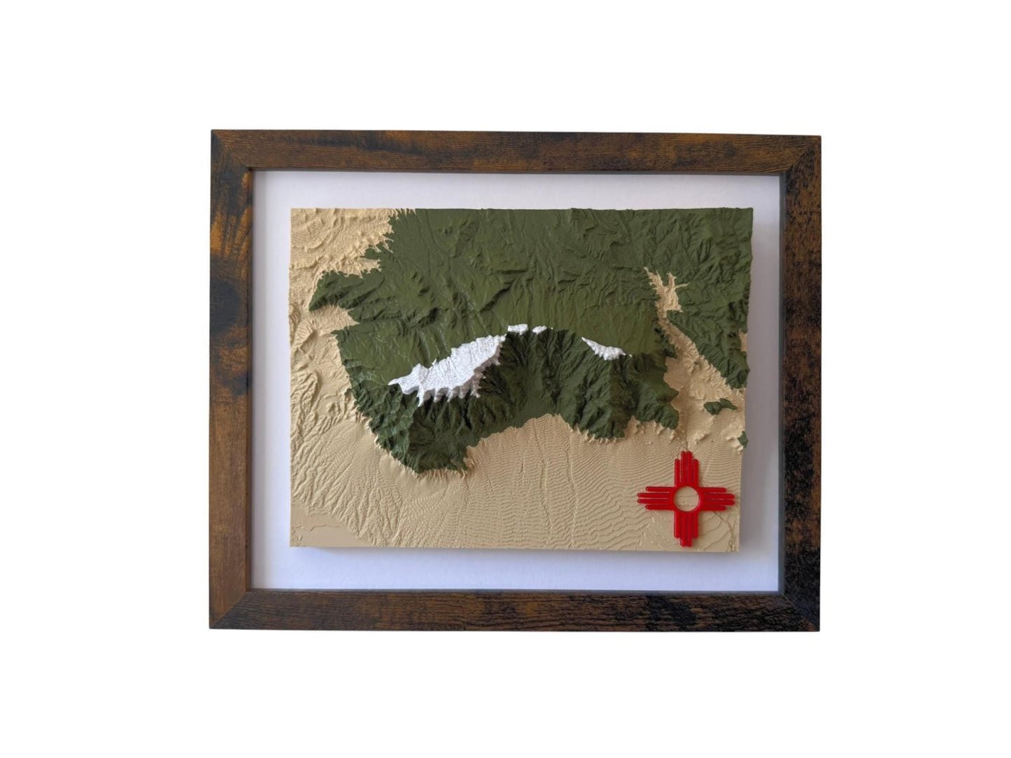 3D printed topographic map of Sandia Mountains (Marble White) - Albuquerque, NM by Terrastrata