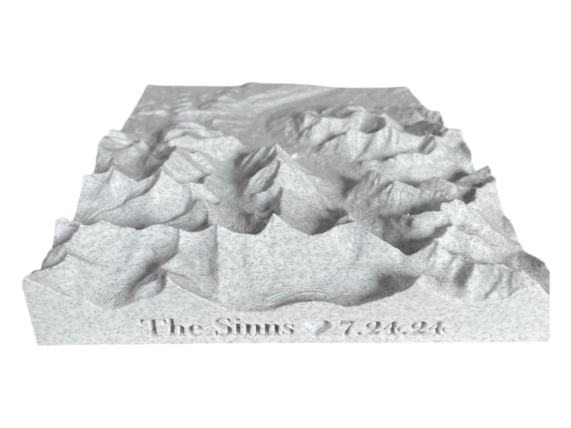 3D printed topographic map of Custom 3D Topographic Map – Engagement Location Gift by Terrastrata