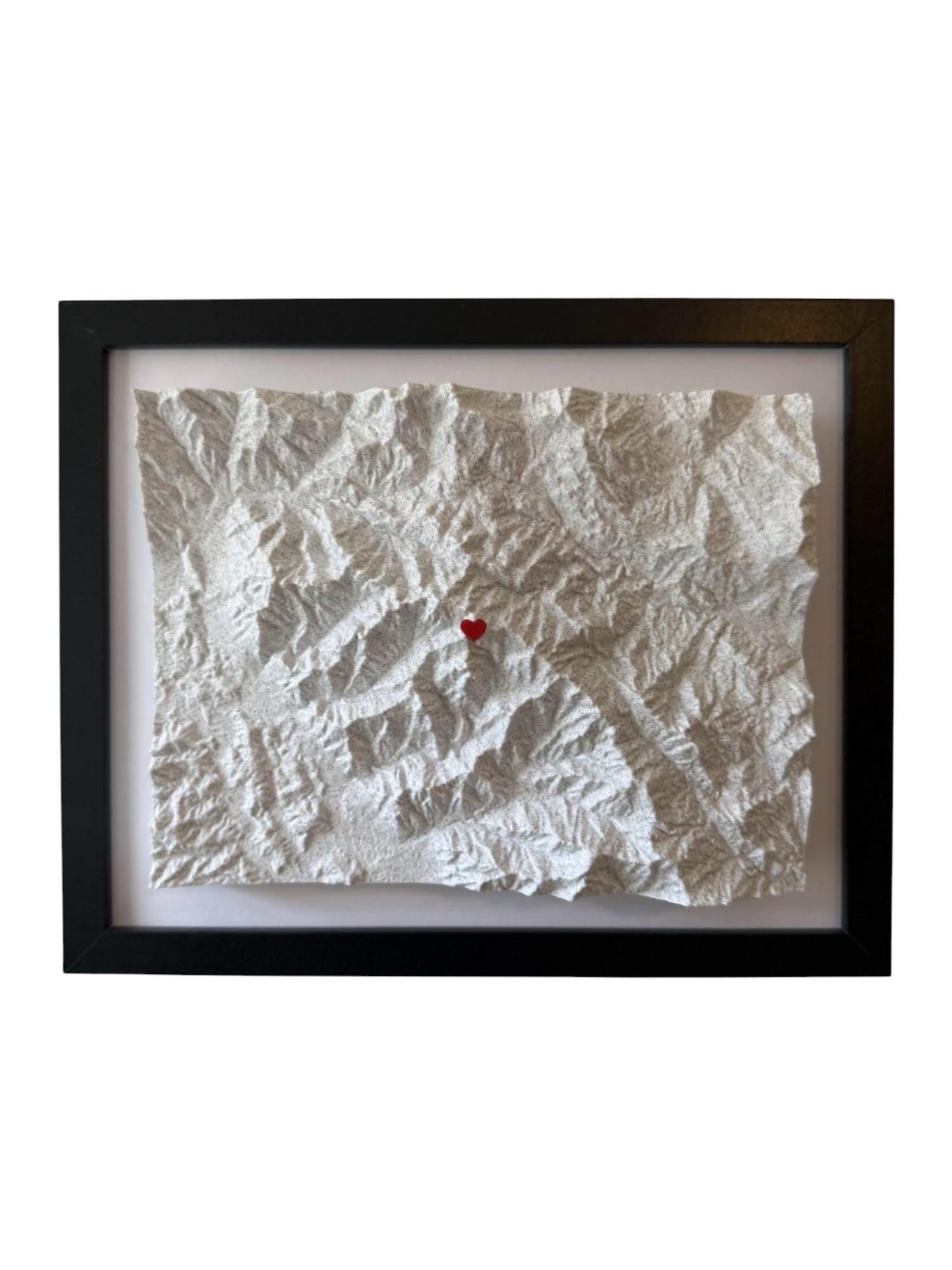 3D printed topographic map of Custom 3D Topographic Map – Engagement Location Gift by Terrastrata