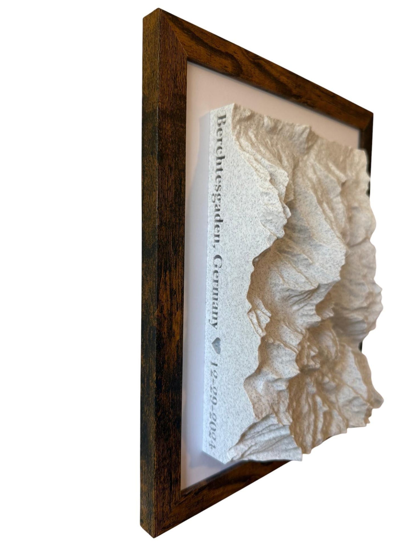 3D printed topographic map of Custom 3D Topographic Map – Engagement Location Gift by Terrastrata