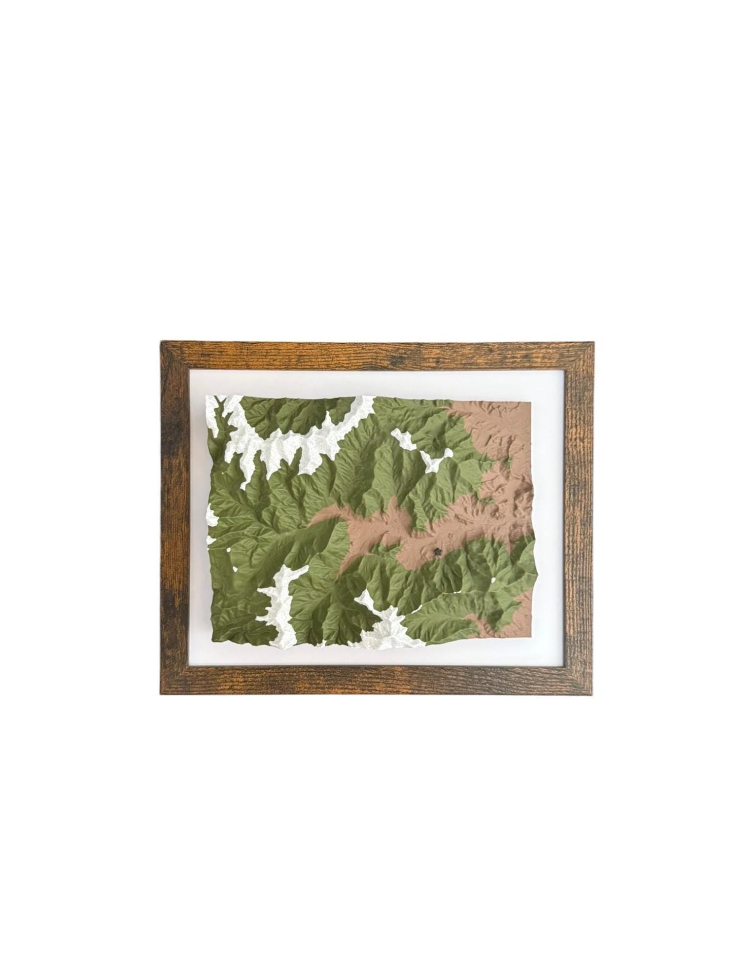 3D printed topographic map of Custom 3D Topographic Map – Engagement Location Gift by Terrastrata