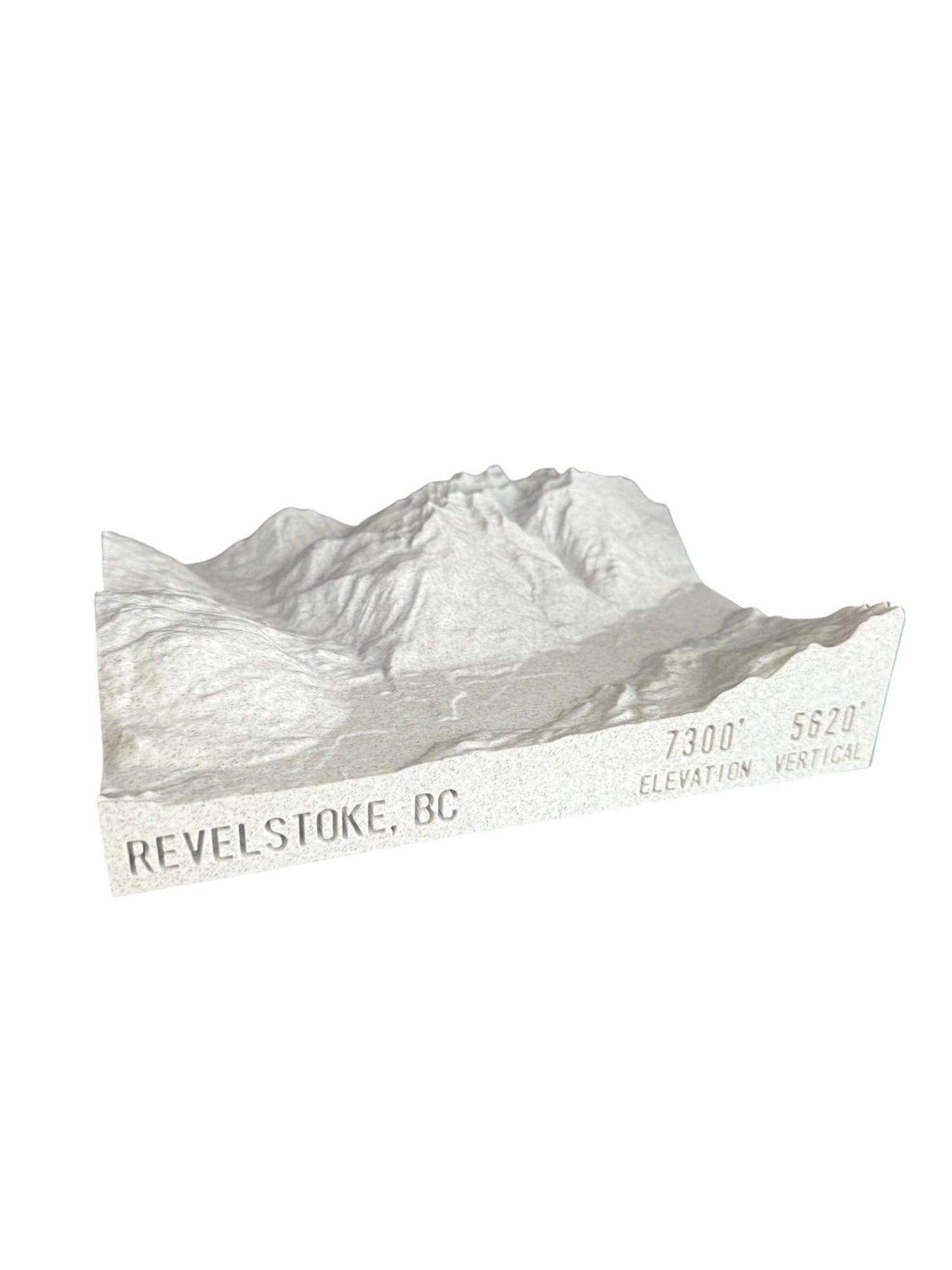 3D printed topographic map of Custom 3D Topographic Map – Marble White by Terrastrata