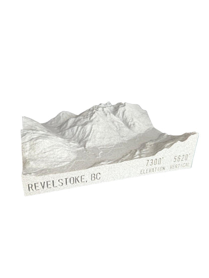 3D printed topographic map of Custom 3D Topographic Map – Marble White by Terrastrata