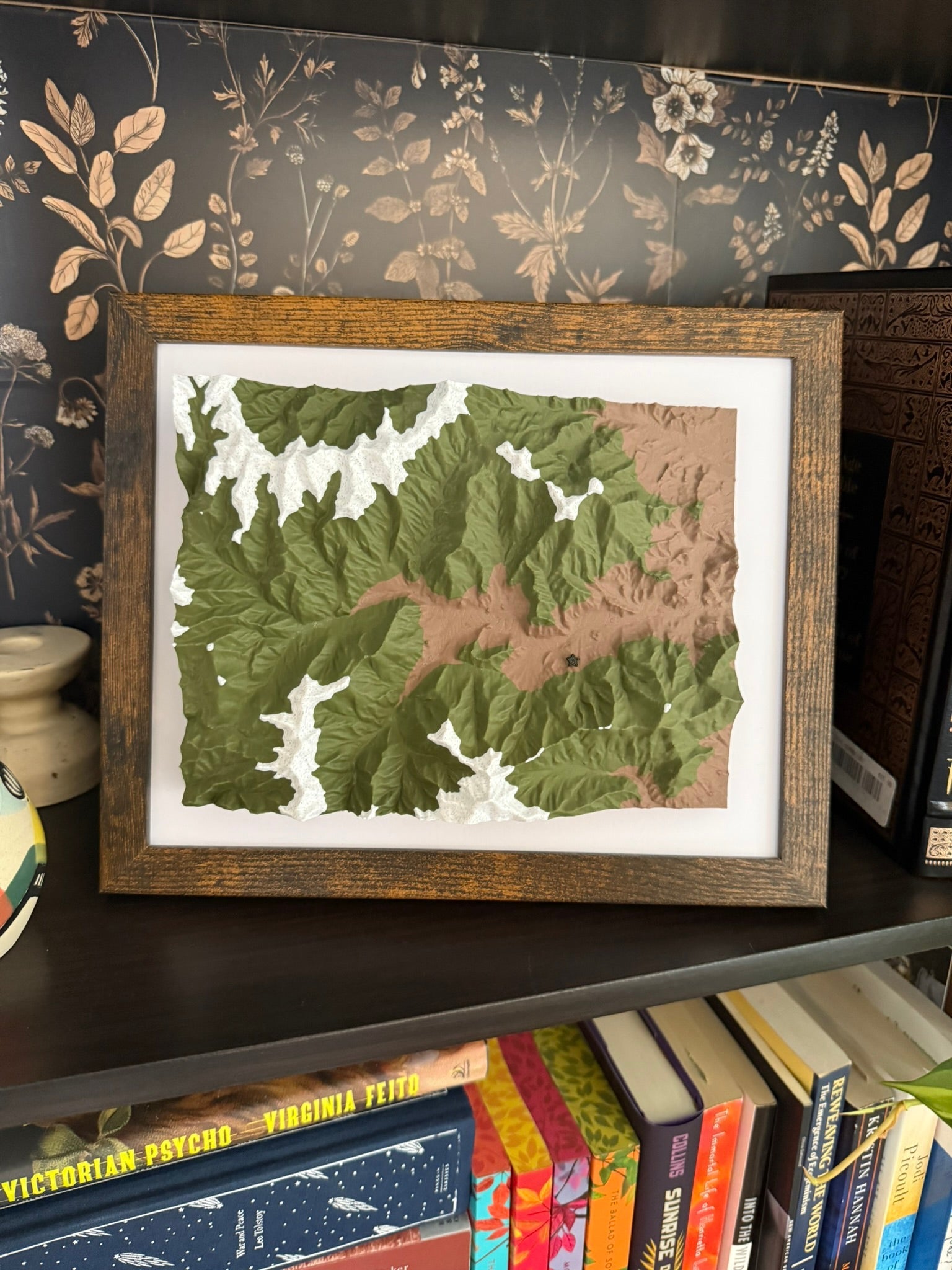 3D printed topographic map of Custom 3D Topographic Map – Marble White by Terrastrata