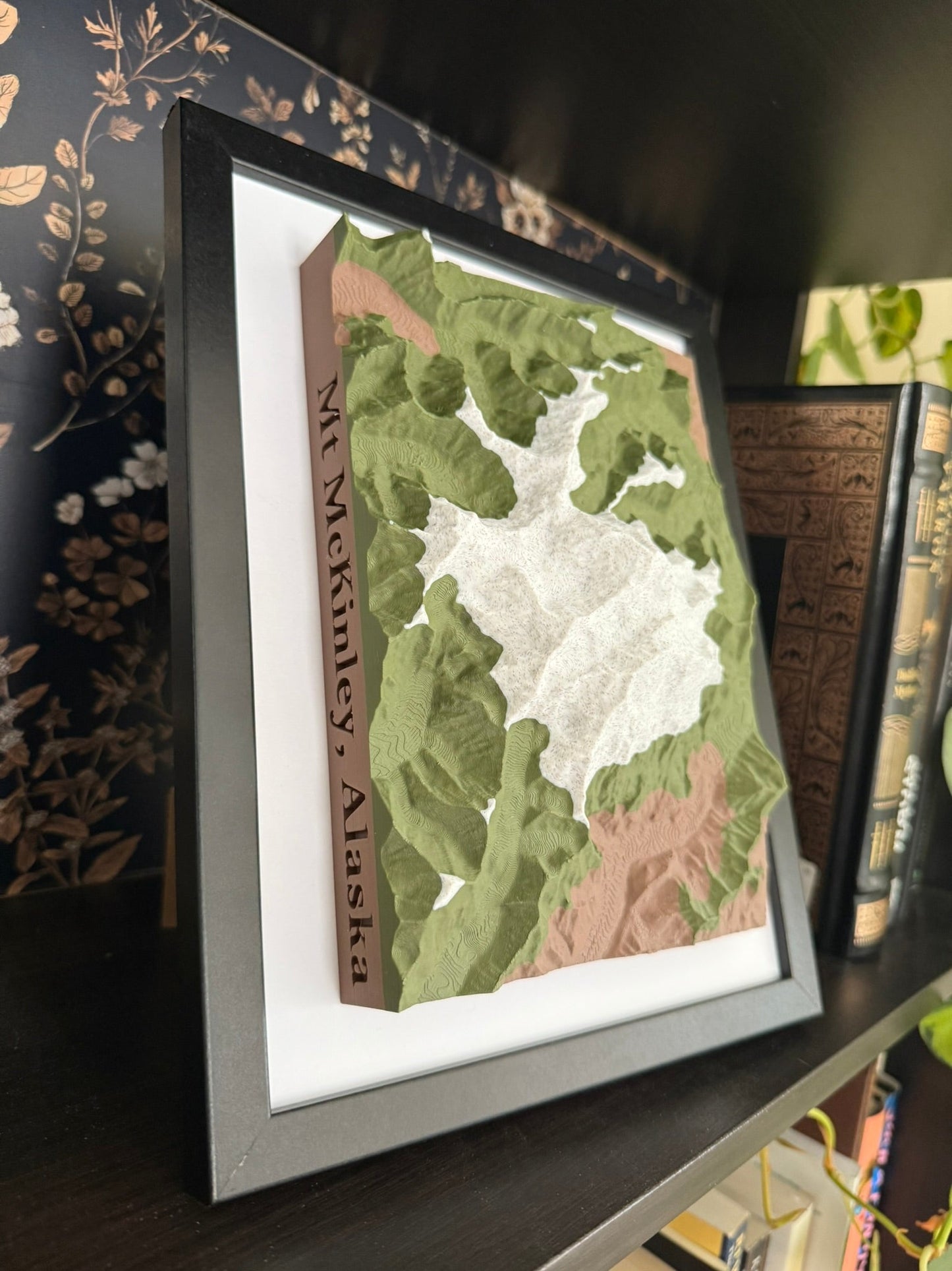 3D printed topographic map of Custom 3D Topographic Map – Marble White by Terrastrata