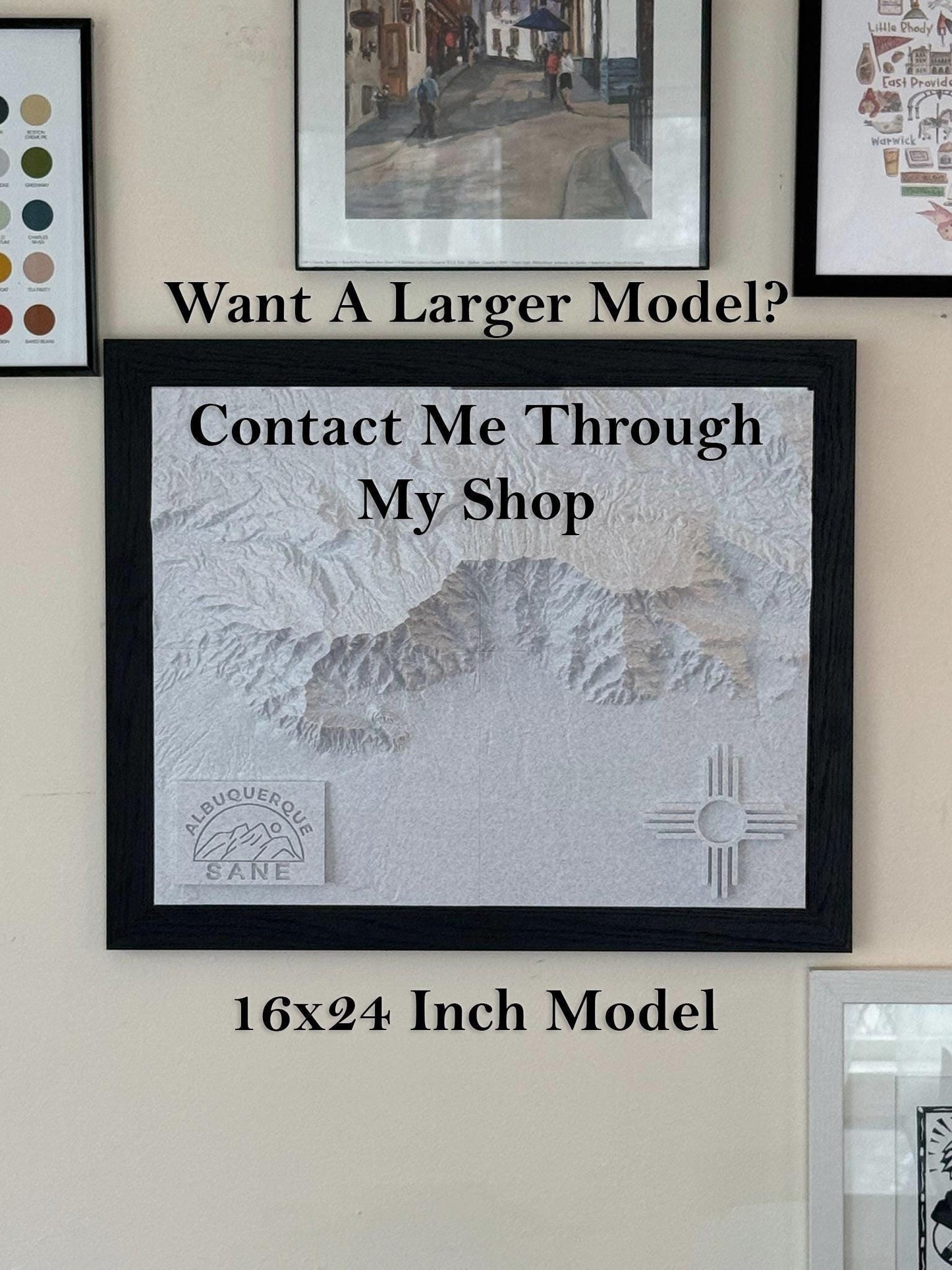 3D printed topographic map of Custom 3D Topographic Map – Marble White by Terrastrata