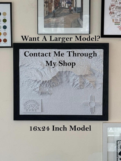 3D printed topographic map of Custom 3D Topographic Map – Marble White by Terrastrata