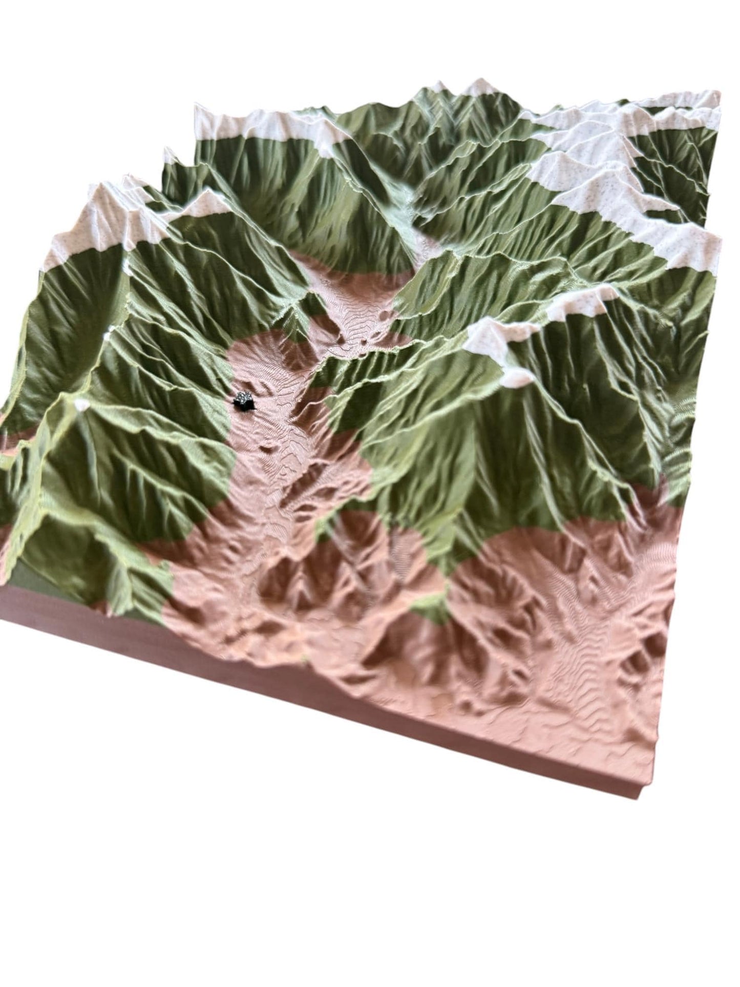 3D printed topographic map of Custom 3D Topographic Map – Multicolor by Terrastrata