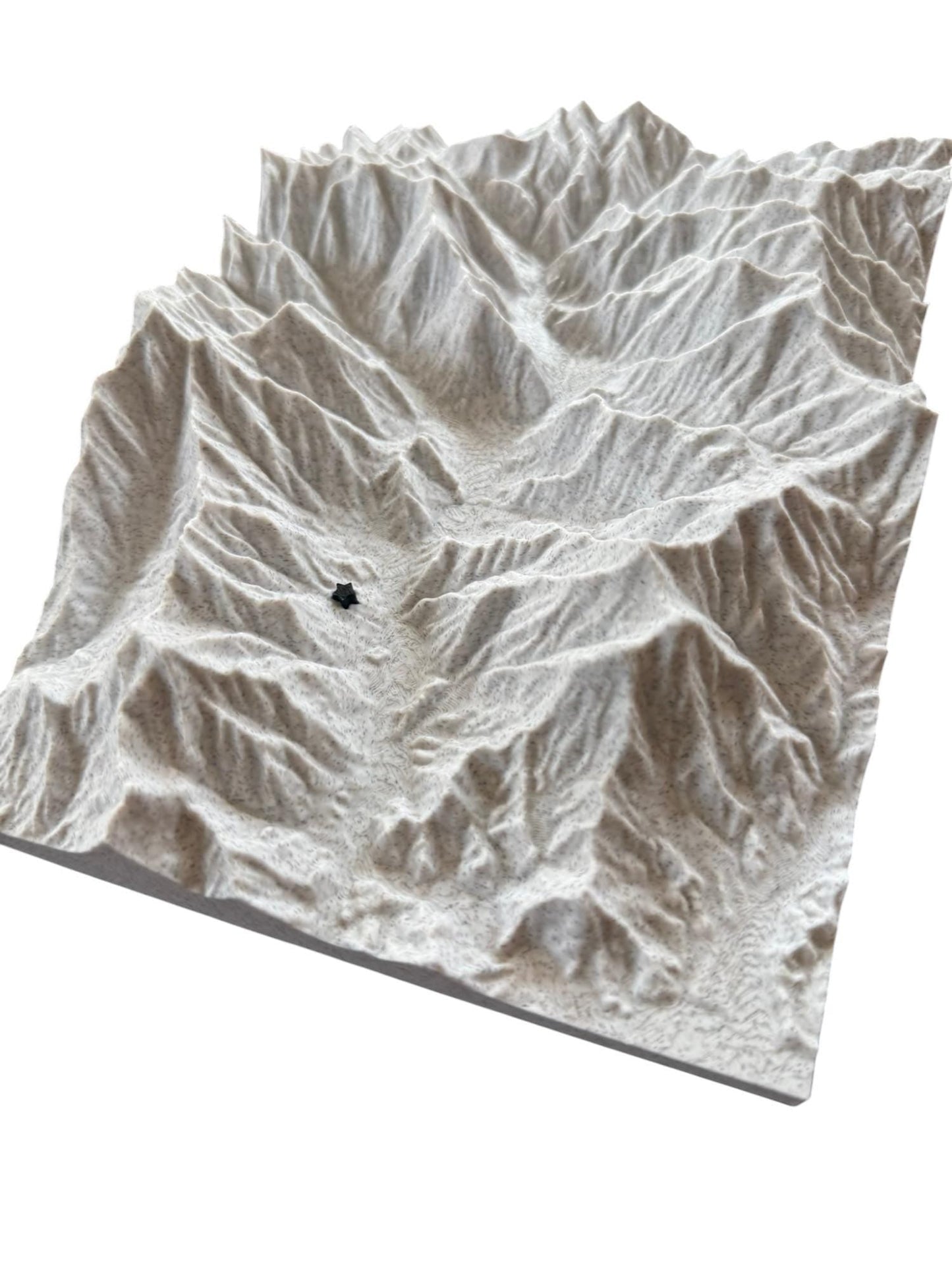 3D printed topographic map of Custom 3D Topographic Map – Multicolor by Terrastrata