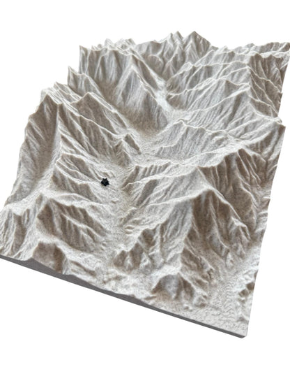 3D printed topographic map of Custom 3D Topographic Map – Multicolor by Terrastrata
