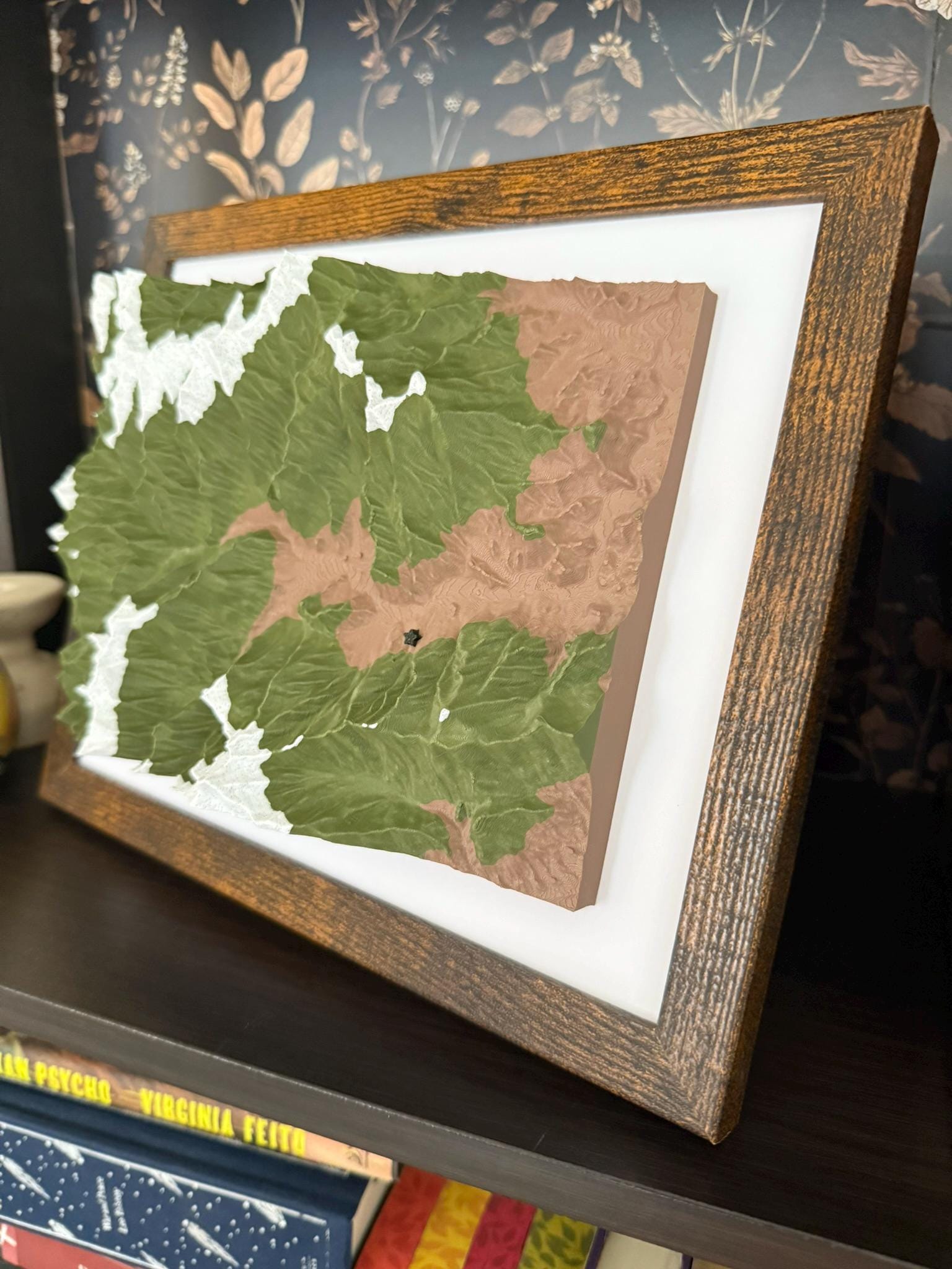 3D printed topographic map of Custom 3D Topographic Map – Multicolor by Terrastrata