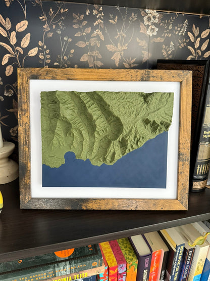 3D printed topographic map of Custom Topographic Map by Terrastrata
