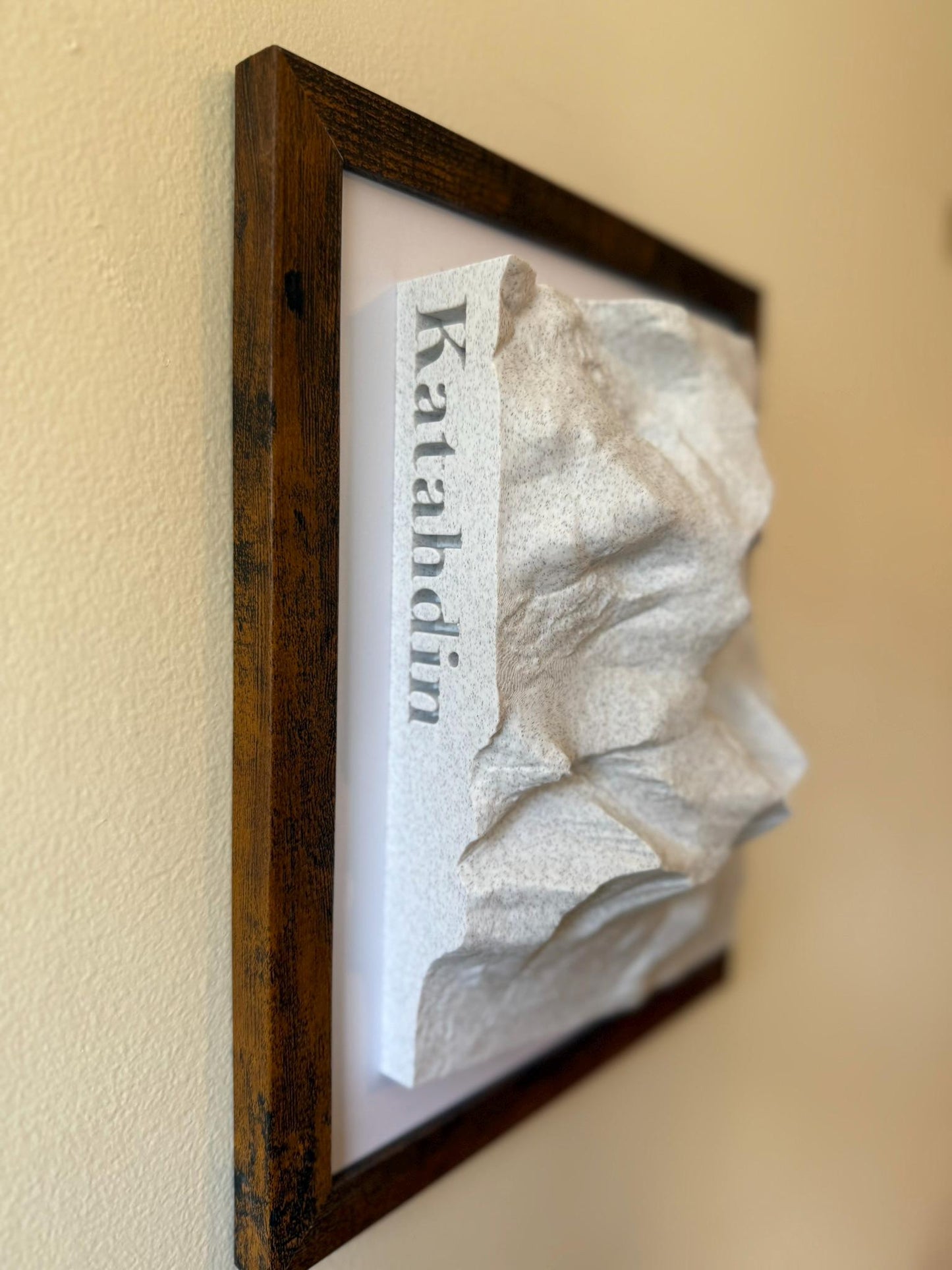 3D printed topographic map of Mount Katahdin - Maine by Terrastrata