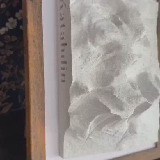 Mount Katahdin, Maine Art, Maine Map, Maine Christmas, Baxter State Park, Katahdin Gift, New England Decor, Appalachian Trail Gift