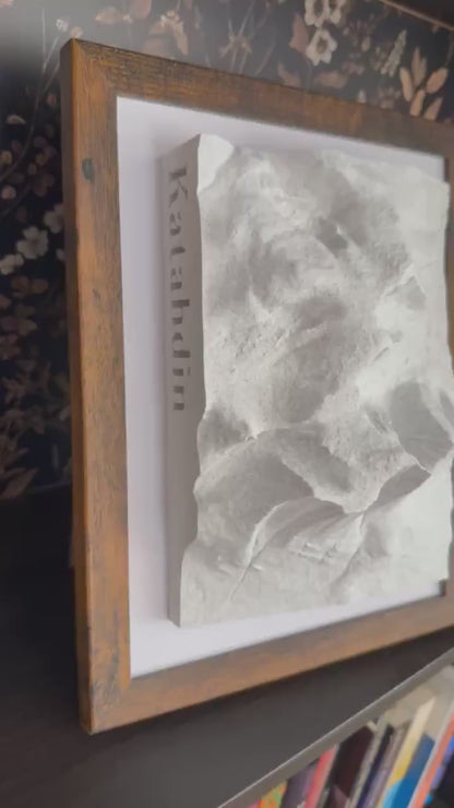 Mount Katahdin, Maine Art, Maine Map, Maine Christmas, Baxter State Park, Katahdin Gift, New England Decor, Appalachian Trail Gift