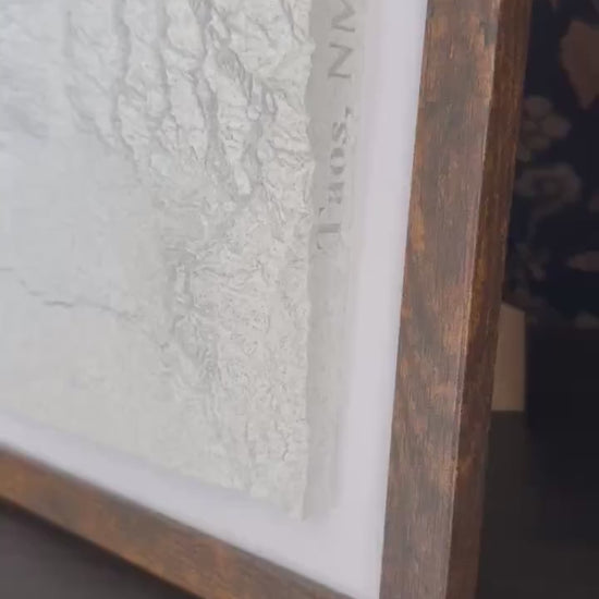 Custom 3D Topographic Map – Personalized Framed Mountain or Trail Art, Unique Engagement, Hiking, or Home Gift