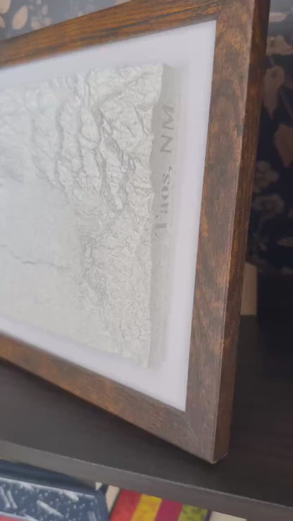 Custom 3D Topographic Map – Personalized Framed Mountain or Trail Art, Unique Engagement, Hiking, or Home Gift