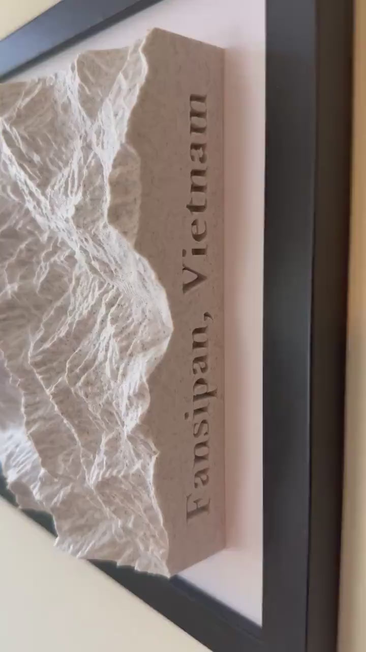 Custom 3D Topographic Map – Engagement Location Gift, Personalized Couple Art, Romantic Anniversary Keepsake, Wedding Map Decor