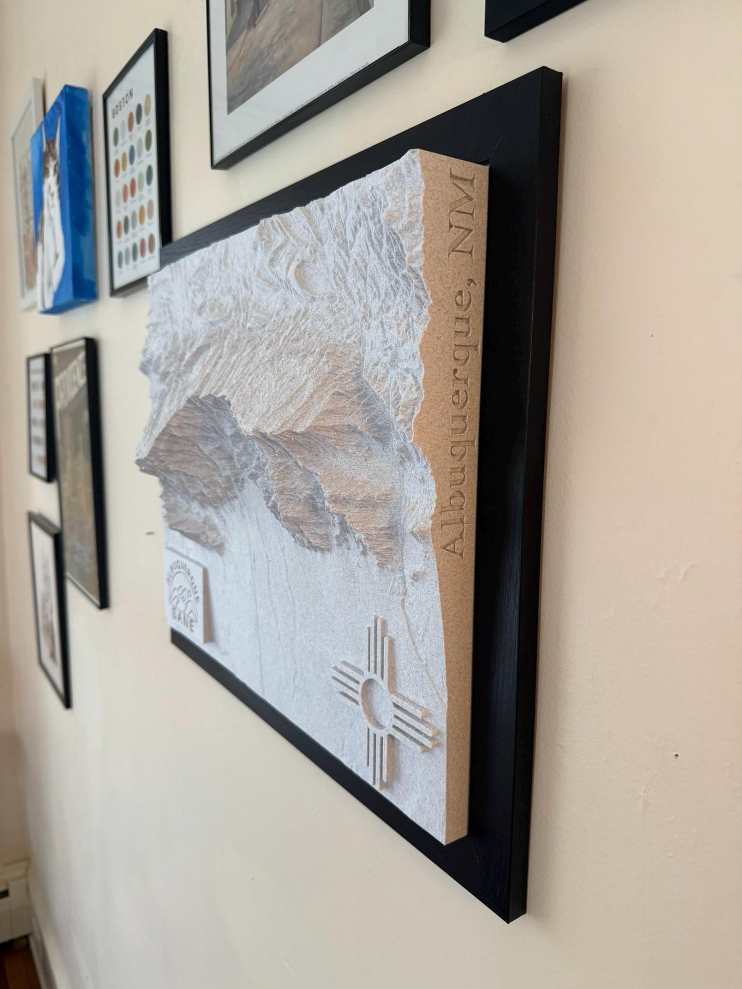 3D printed topographic map of Sandia Mountains (Multicolor) - Albuquerque, NM by Terrastrata