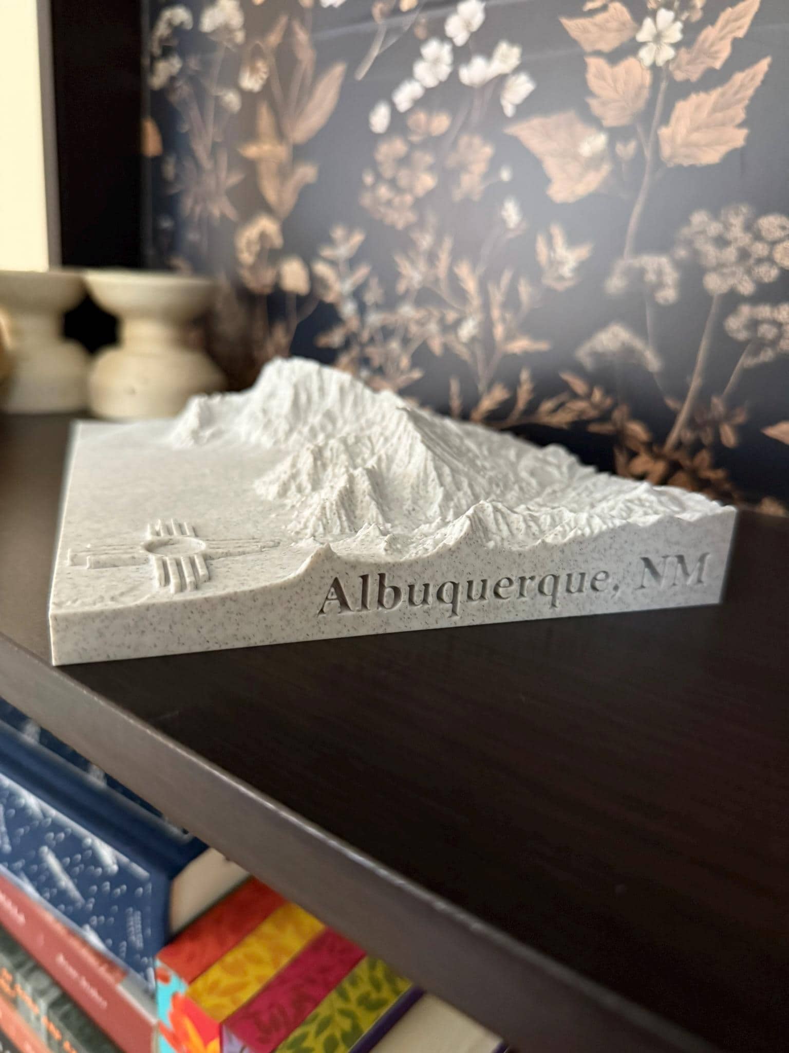 3D printed topographic map of Sandia Mountains (Multicolor) - Albuquerque, NM by Terrastrata