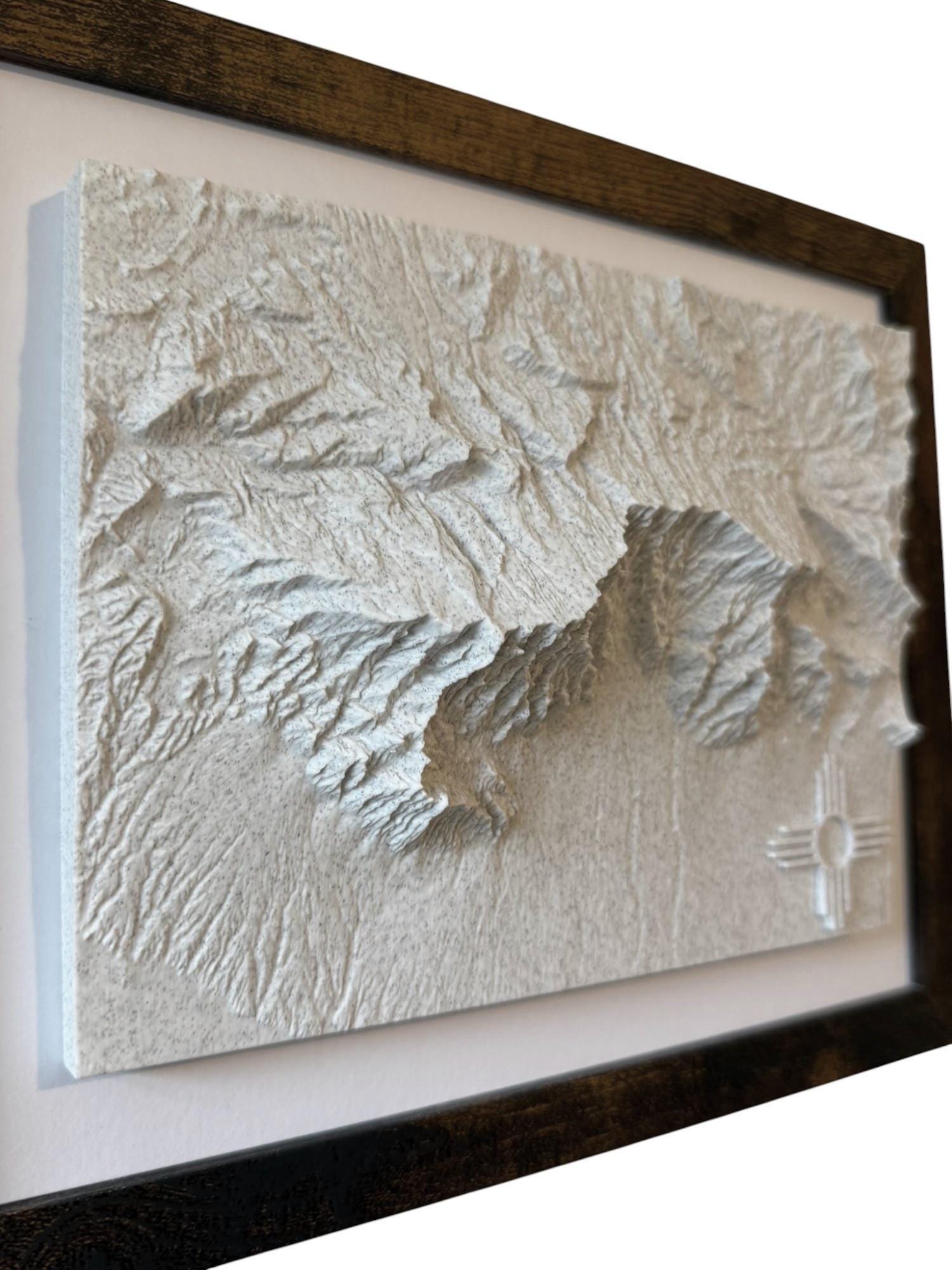 3D printed topographic map of Sandia Mountains (Multicolor) - Albuquerque, NM by Terrastrata