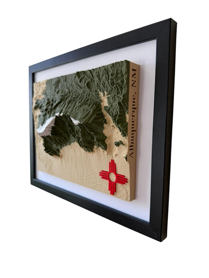 3D printed topographic map of Sandia Mountains (Multicolor) - Albuquerque, NM by Terrastrata