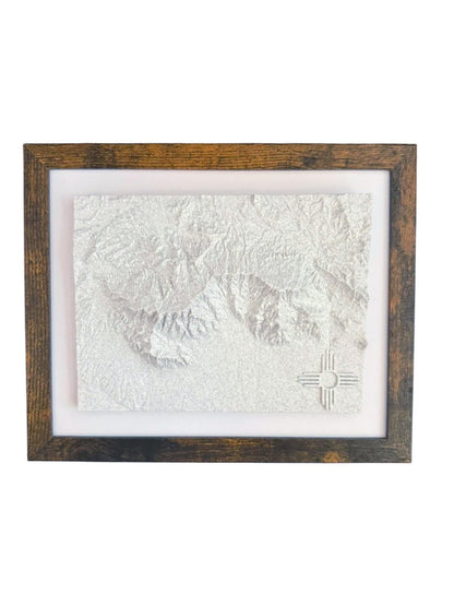 3D printed topographic map of Sandia Mountains (Multicolor) - Albuquerque, NM by Terrastrata