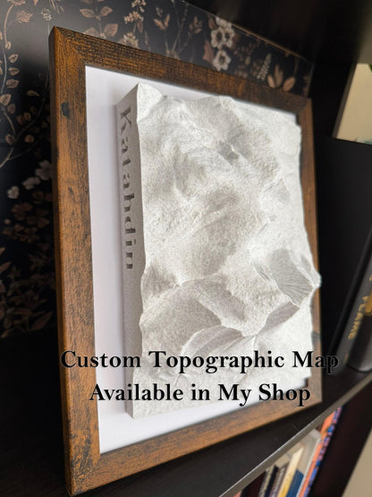 3D printed topographic map of Taos, New Mexico by Terrastrata