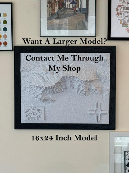 3D printed topographic map of Taos, New Mexico by Terrastrata