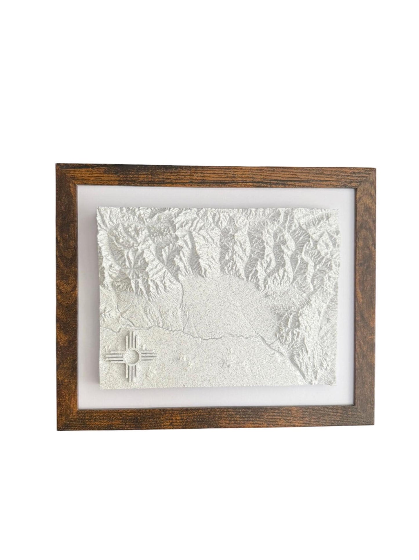 3D printed topographic map of Taos, New Mexico by Terrastrata
