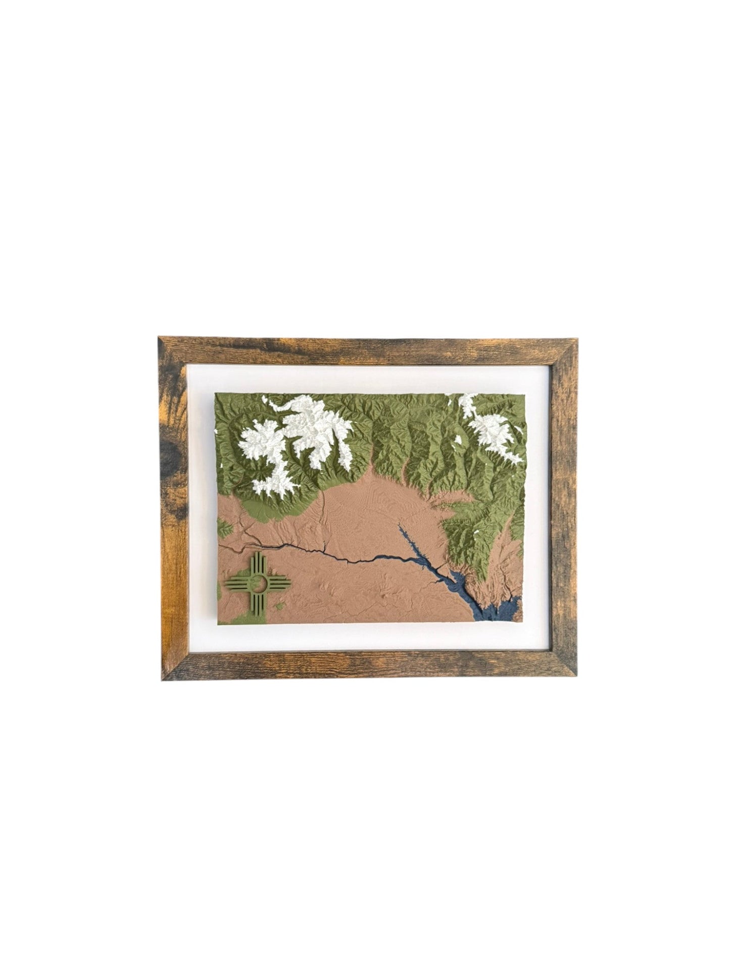 3D printed topographic map of Taos, New Mexico by Terrastrata