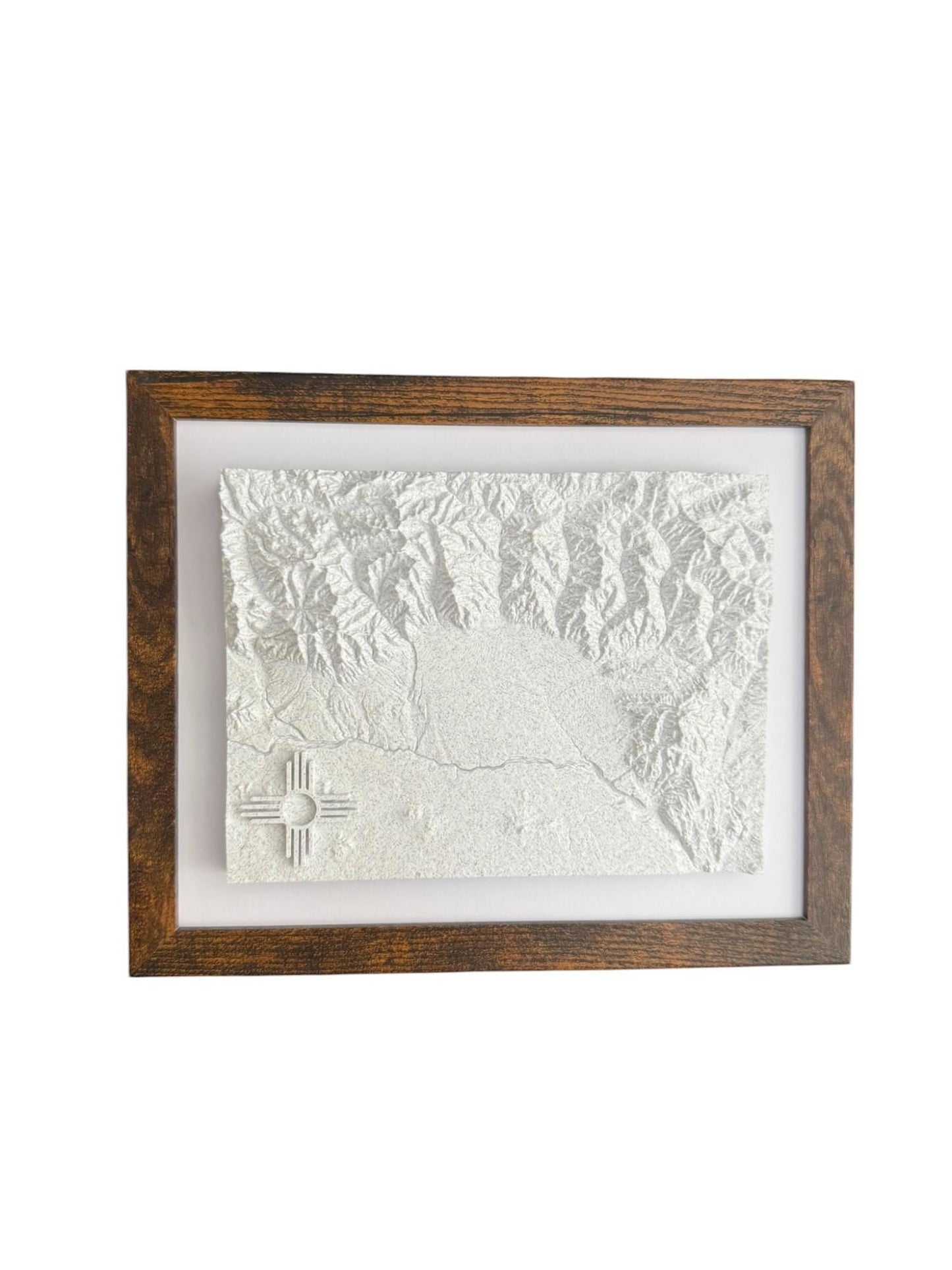 3D printed topographic map of Taos, New Mexico (Multicolor) by Terrastrata